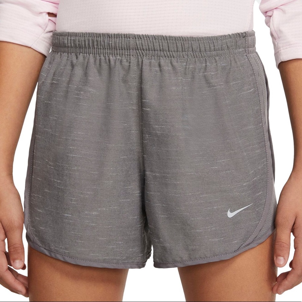 Nike Girls' Dry Tempo Running Shorts Wolf Grey Size Medium